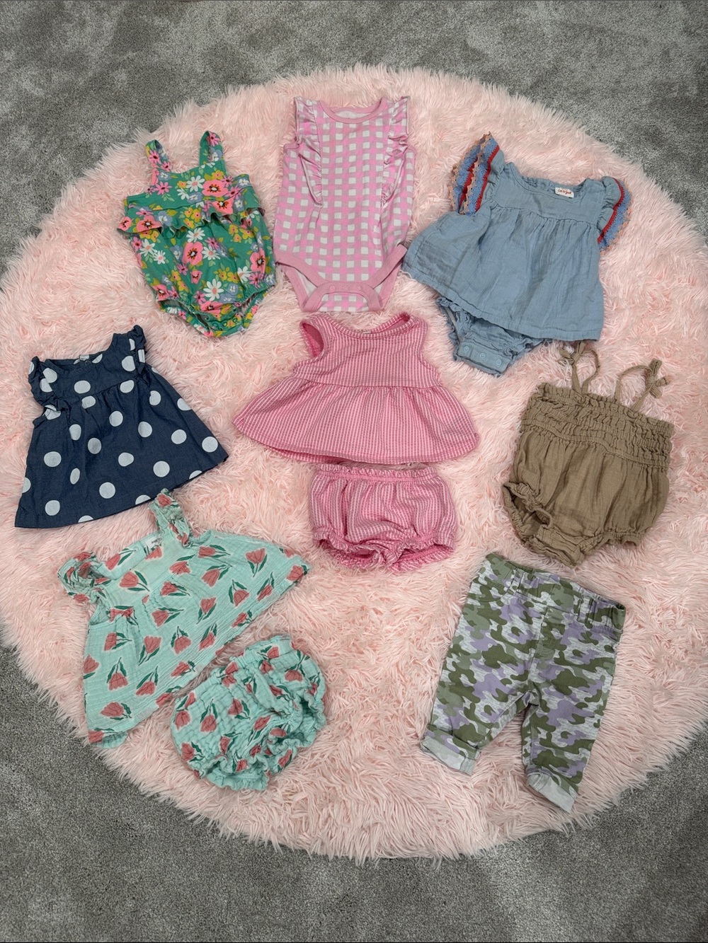 Baby Girl Summer Outfits Bundle - 3-6 Months